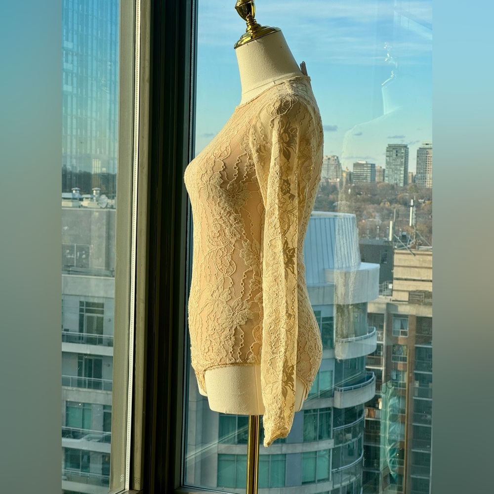 Zimmermann Beige Lace Long-Sleeve Bodysuit - Picture 6 of 16